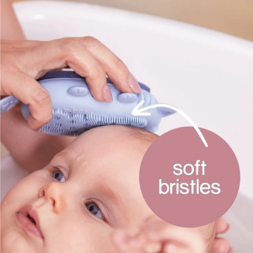 B.box Baby Bath Brush + Sponge | Baby Hair Brush | From 0 Months+